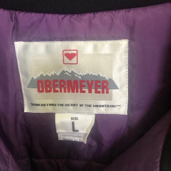 VTG 90s Obermeyer Zephyr Colorblock Ski Jacket Purple Teal Men’s L Outdoor Retro - Picture 6 of 12